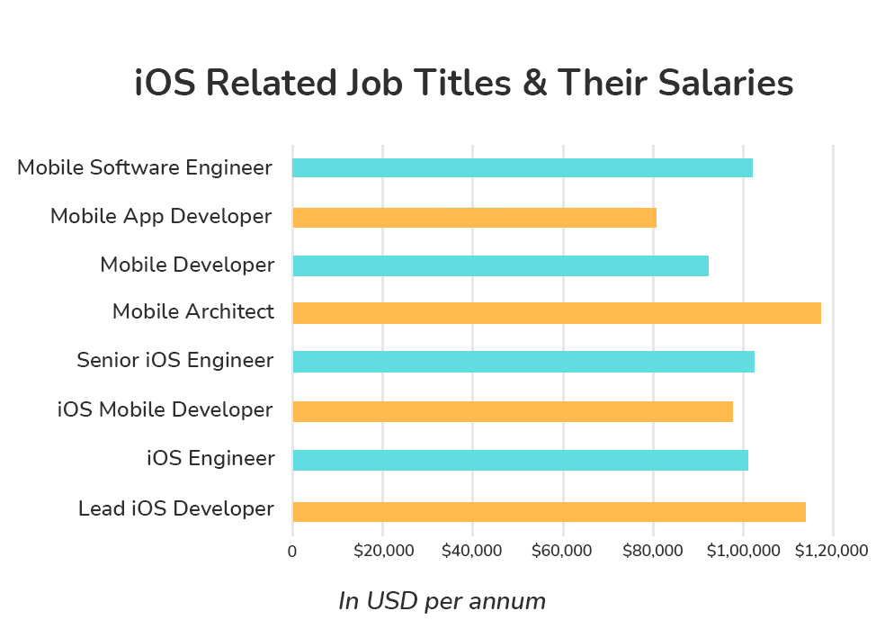 ios developer salary by job role