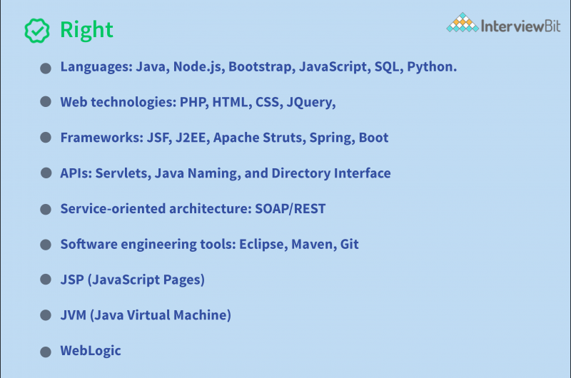 Java Developer Resume - Full Guide and Example - InterviewBit