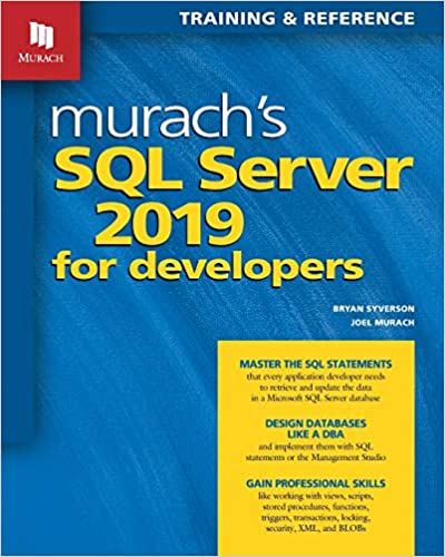 Murach's SQL Server 2019 for Developers