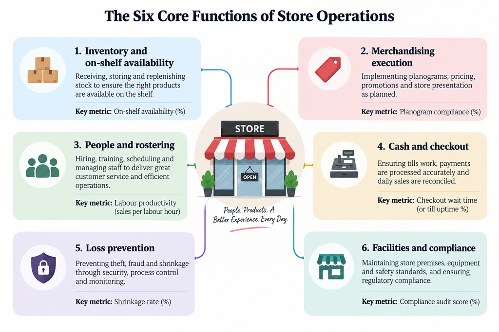 core functions of store operations