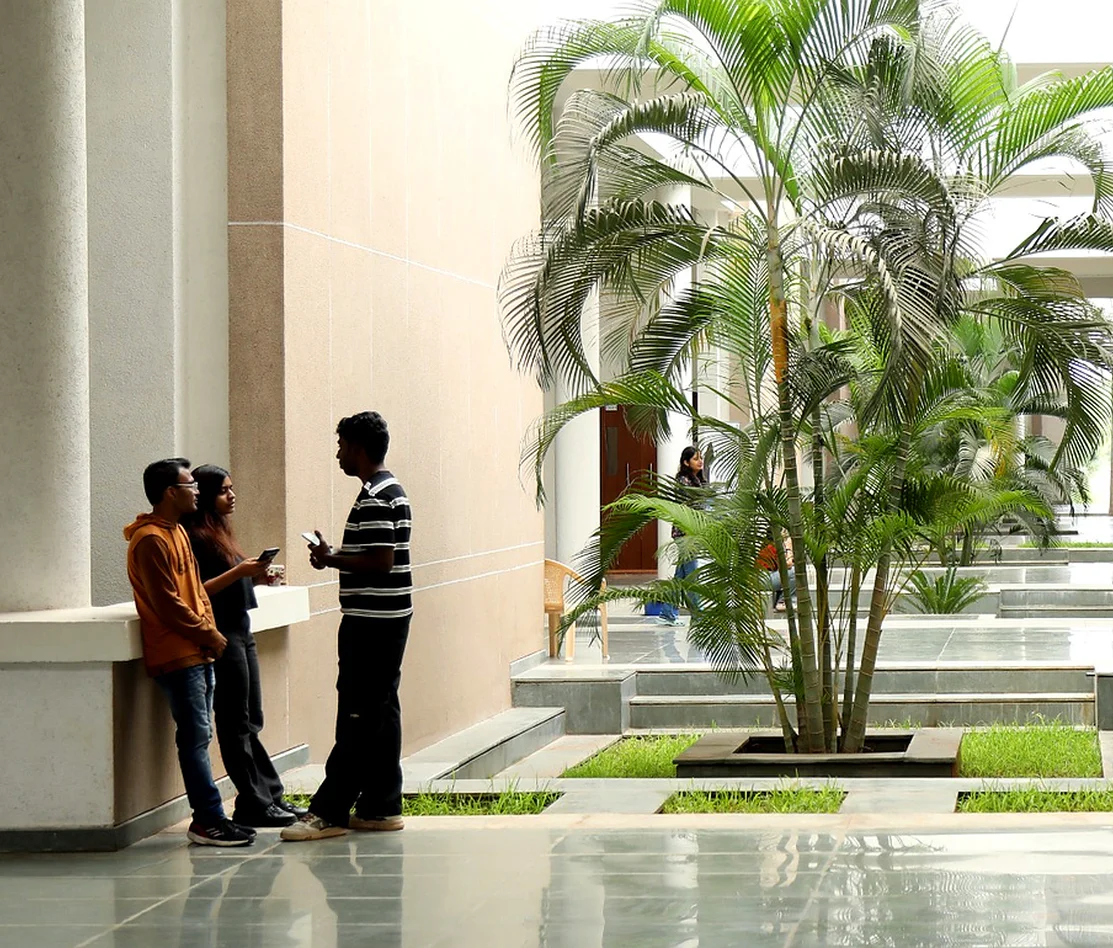 Students in conversation on the IIM Tiruchirappalli campus, from the institute website