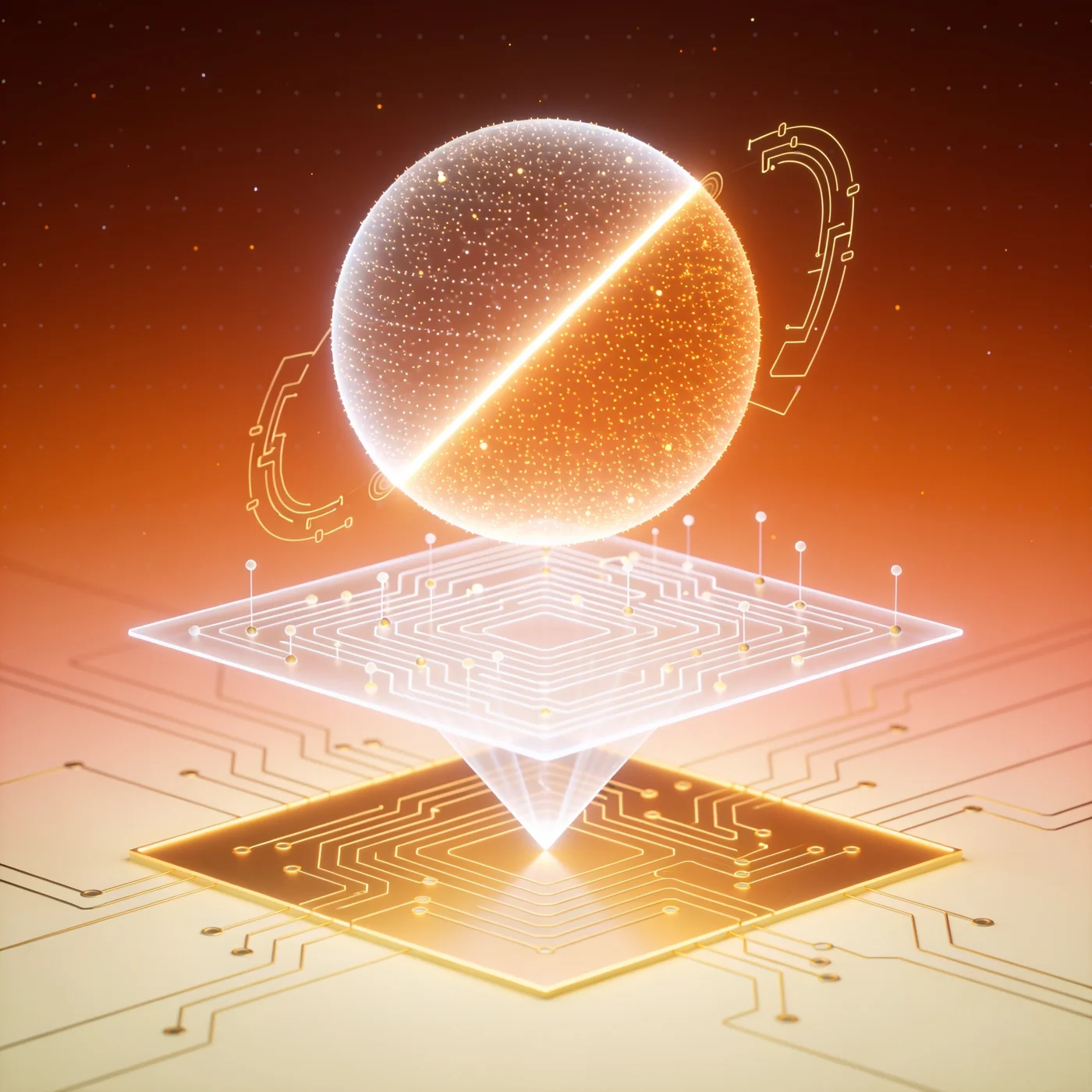 Quantum kernel embedding classical data into a higher-dimensional Hilbert space — Mini-Capstone 4 concept illustration